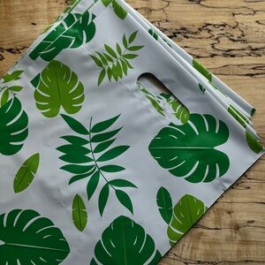Houseplant Poly mailers Bundle #6 - Monstera Tropical Leaves & Black Mix